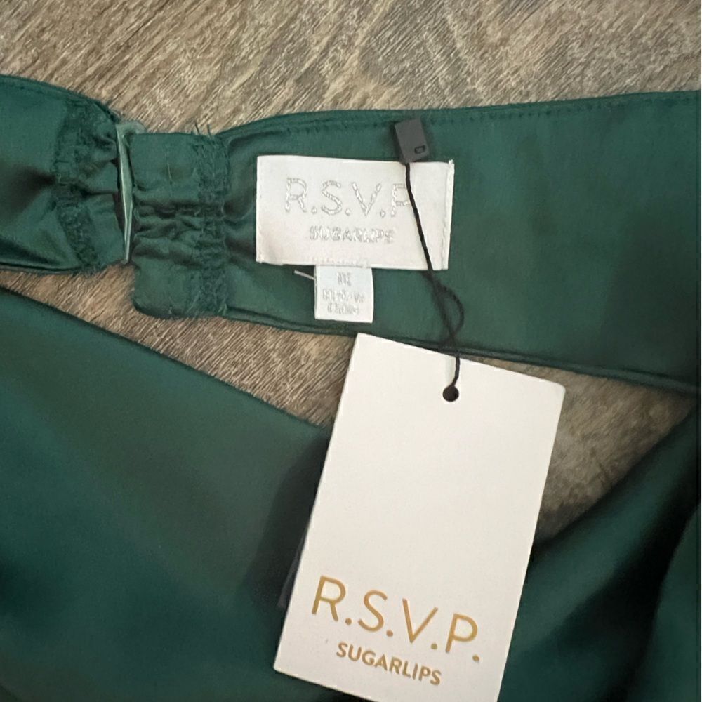 Sugarlips Plus Open Back Satin Maxi Dress- Size 1X - Picture 8 of 10